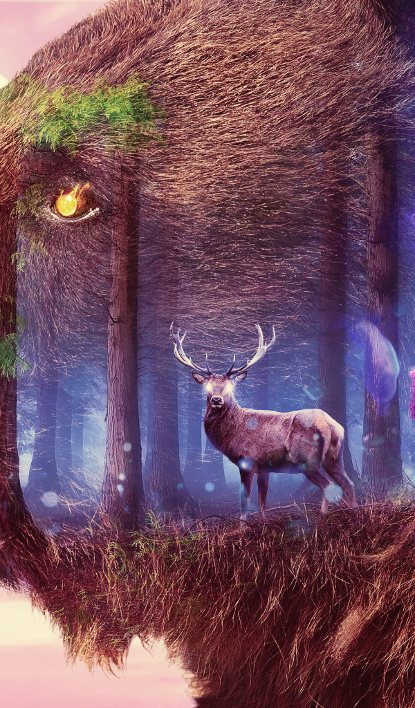 Фантастический рисунок леса