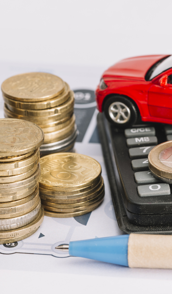 Калькулятор с машинкой и монетами