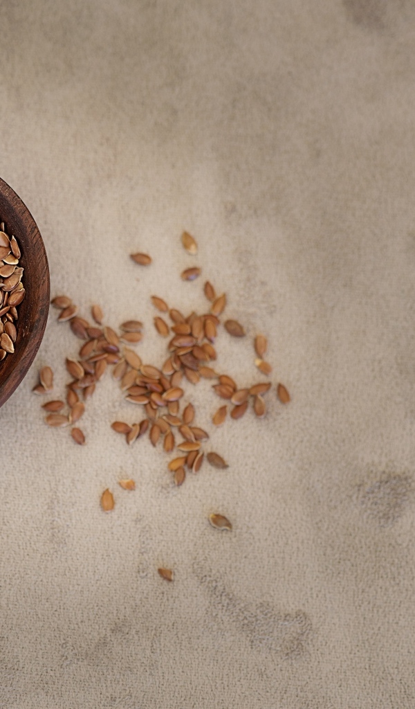 Семя льна на столе
