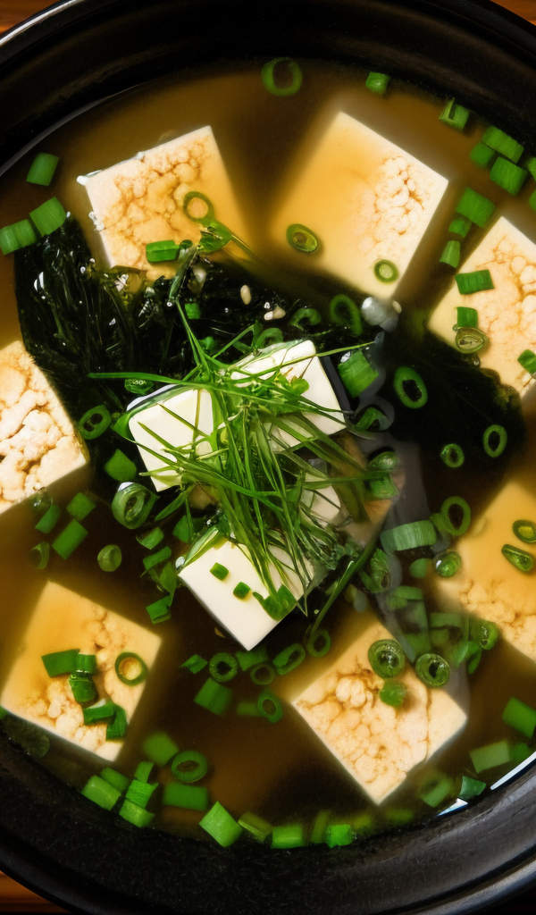 Суп с сыром тофу и морепродуктами