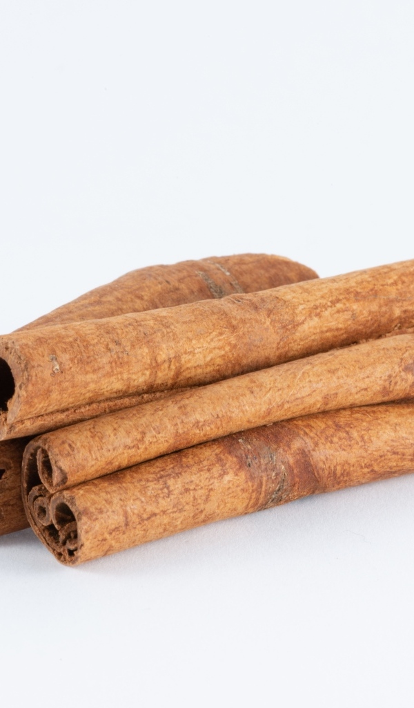 Пряная корица на сером фоне