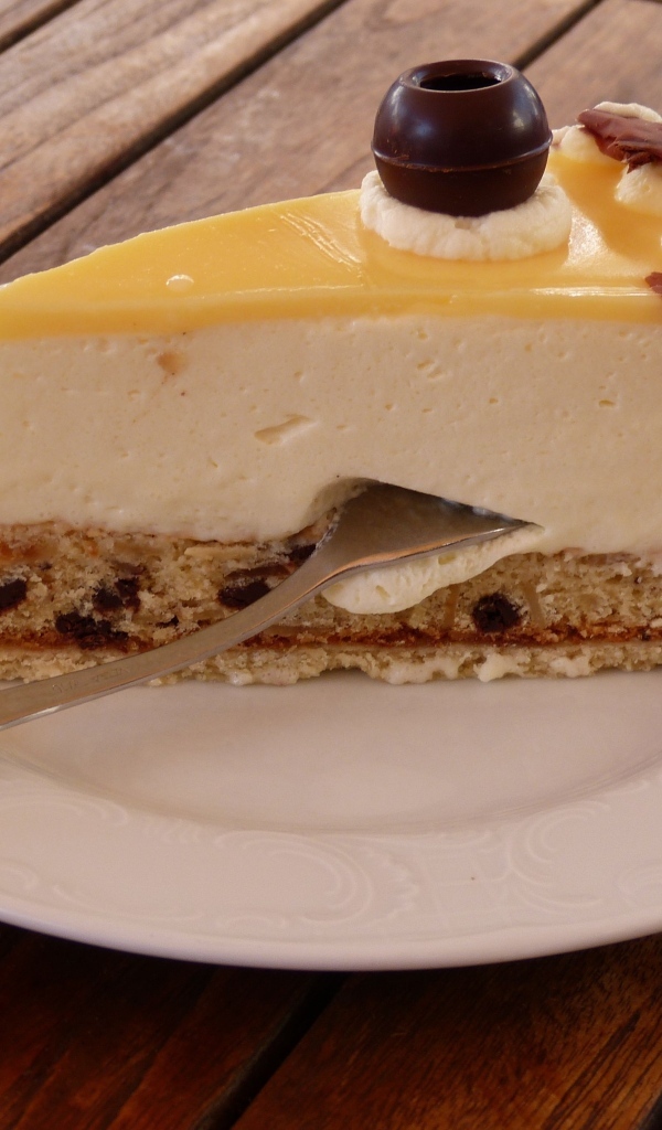 Кусок вкусного ароматного торта