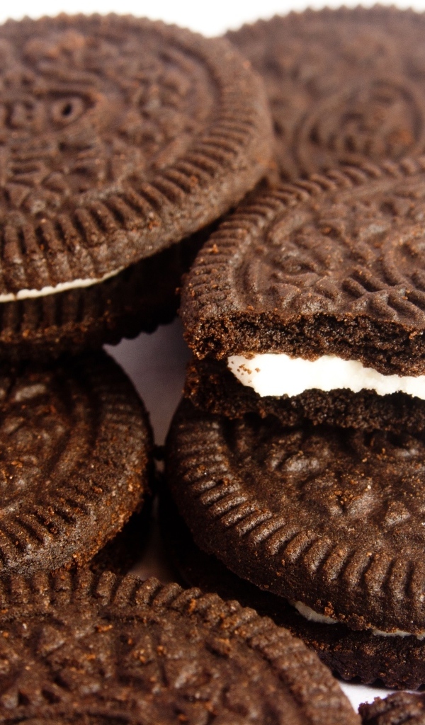 Шоколадное печенье орео крупным планом