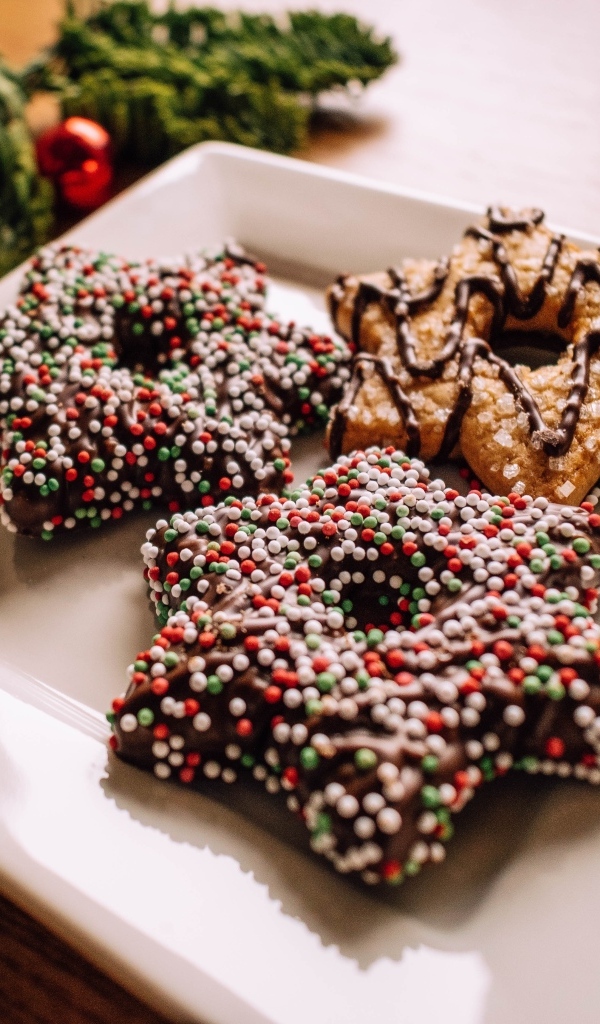 Рождественское печенье в форме звезды