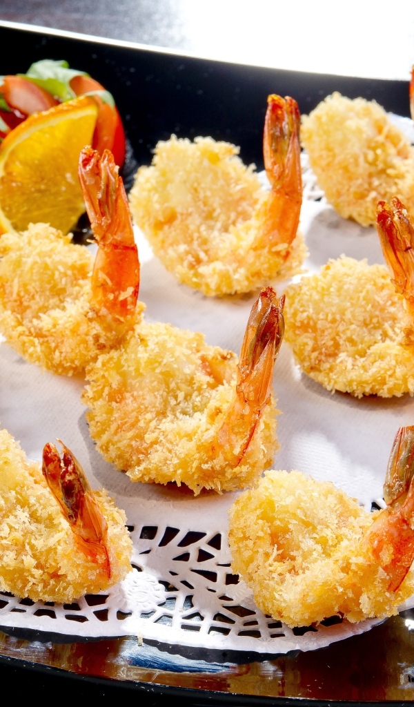 Жареные креветки в кляре