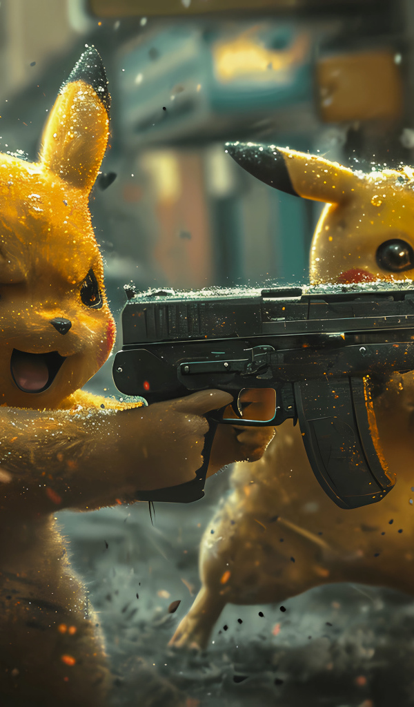 Покемоны Пикачу с автоматами