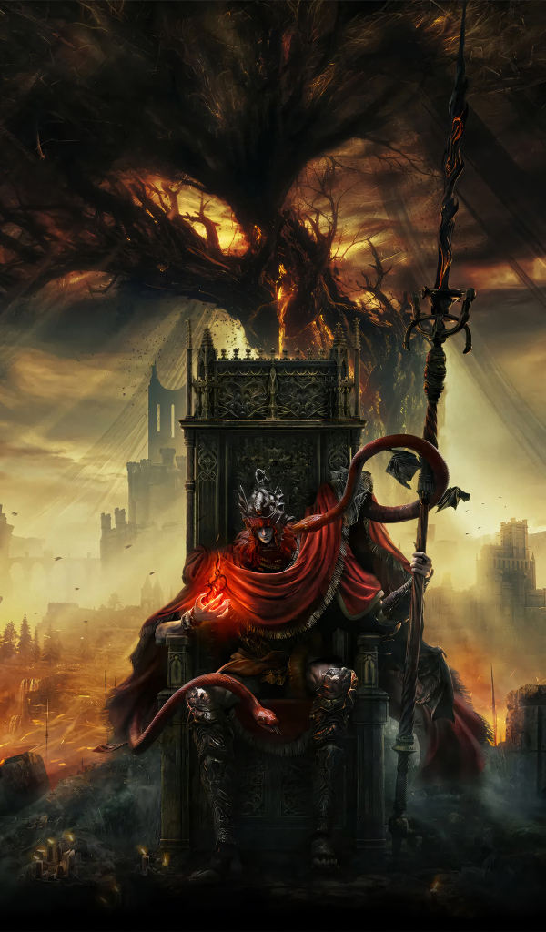 Персонаж на троне новая компьютерная игра Elden Ring: Shadow of the Erdtree