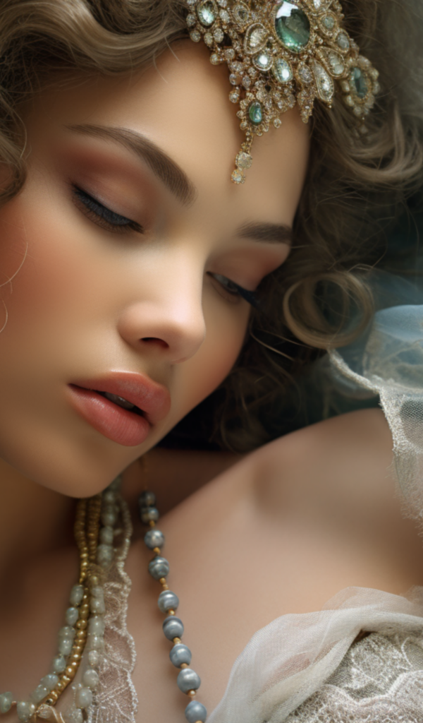 Красивая девушка принцесса с украшениями