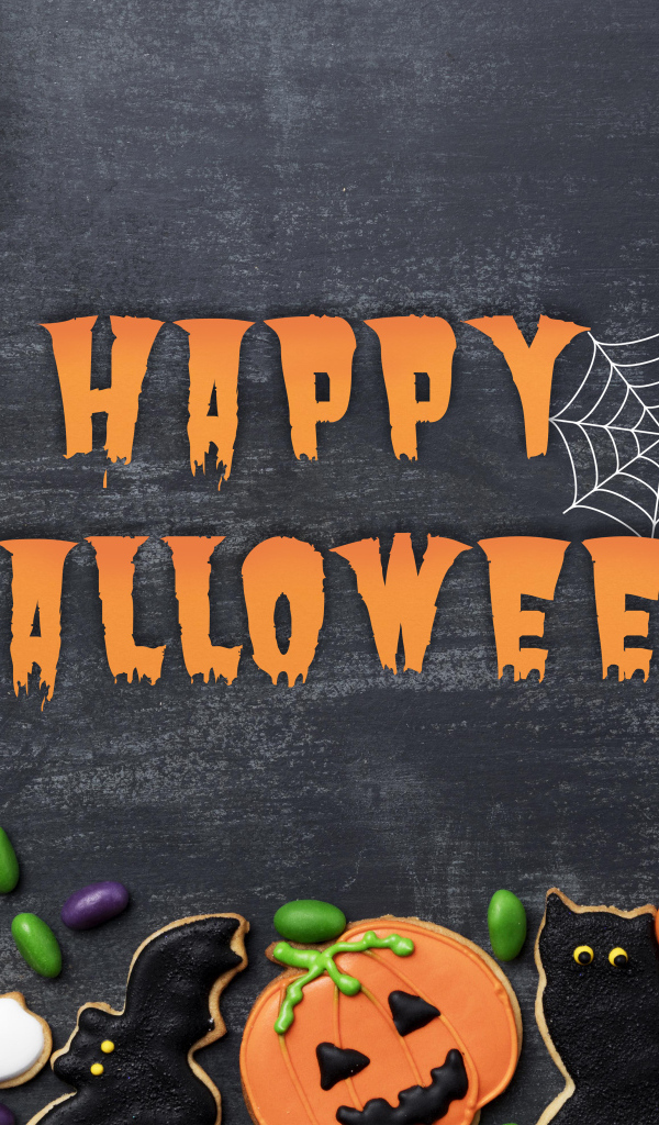 Поздравление на праздник Хэллоуин с надписью
