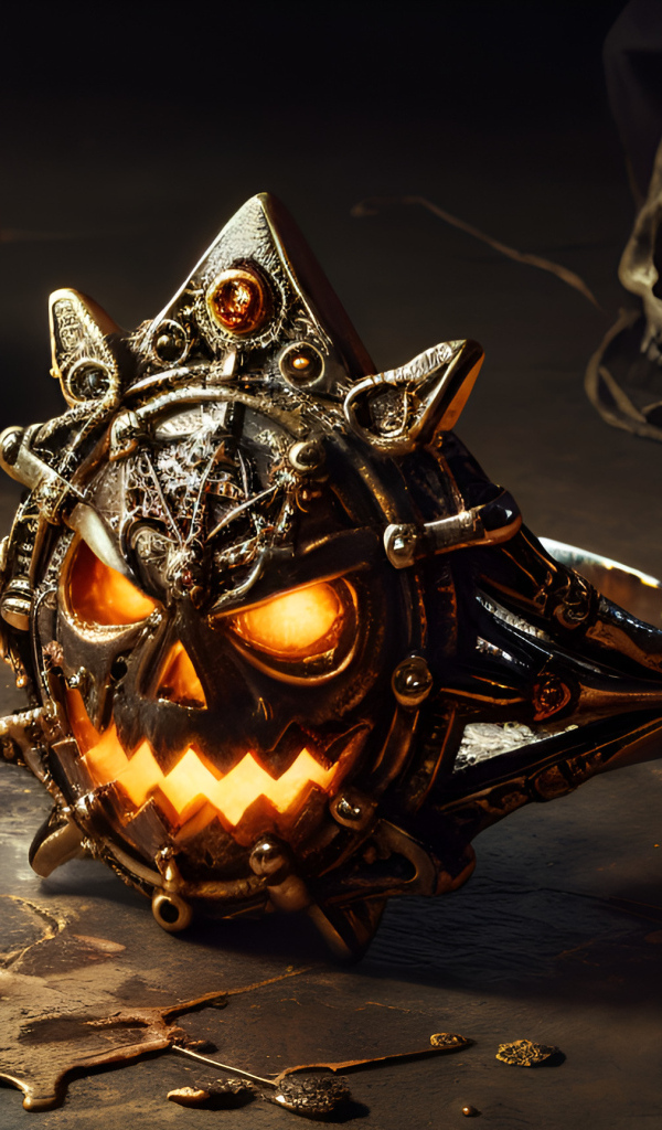 Перстень со светящимися глазами на Хэллоуин