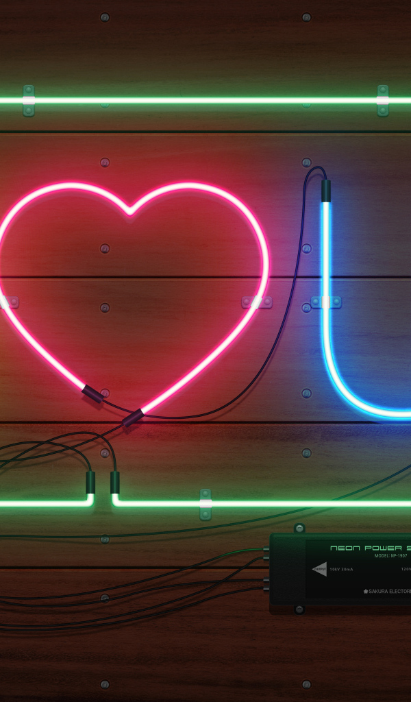 Неоновая вывеска с надписью я тебя люблю