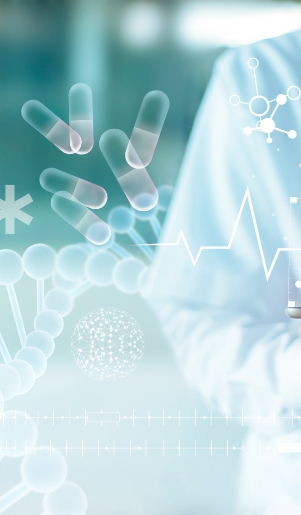 Спираль ДНК с врачом