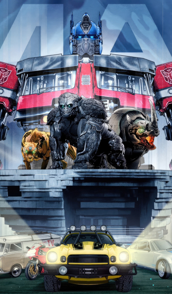 Красивый яркий постер фильма Трансформеры: Восхождение Звероботов