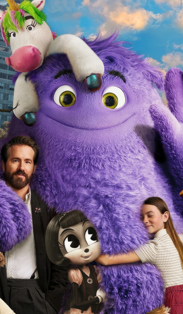 Красивый постер нового фильма Воображаемые друзья (IF), 2024