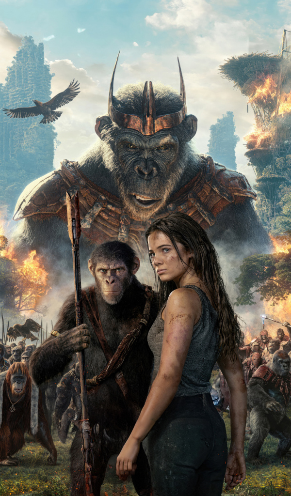 Яркий постер нового фильма Планета обезьян: Новое царство