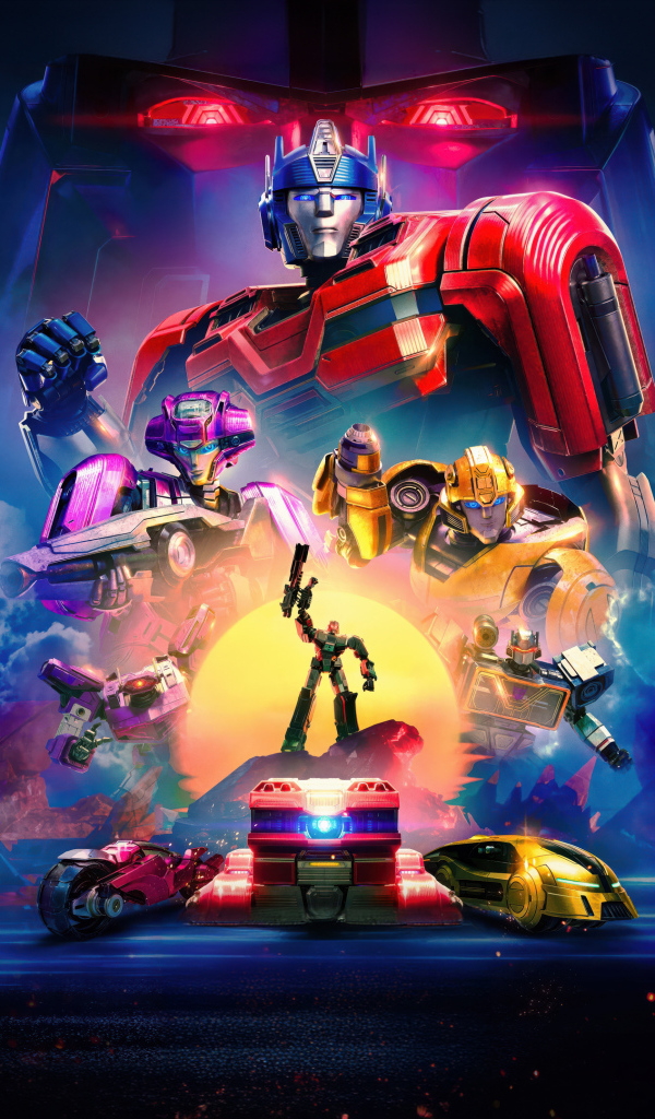 Яркий постер нового фильма Трансформеры: Начало, 2024