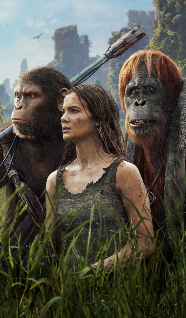 Персонажи нового фильма Планета обезьян: Новое царство в траве