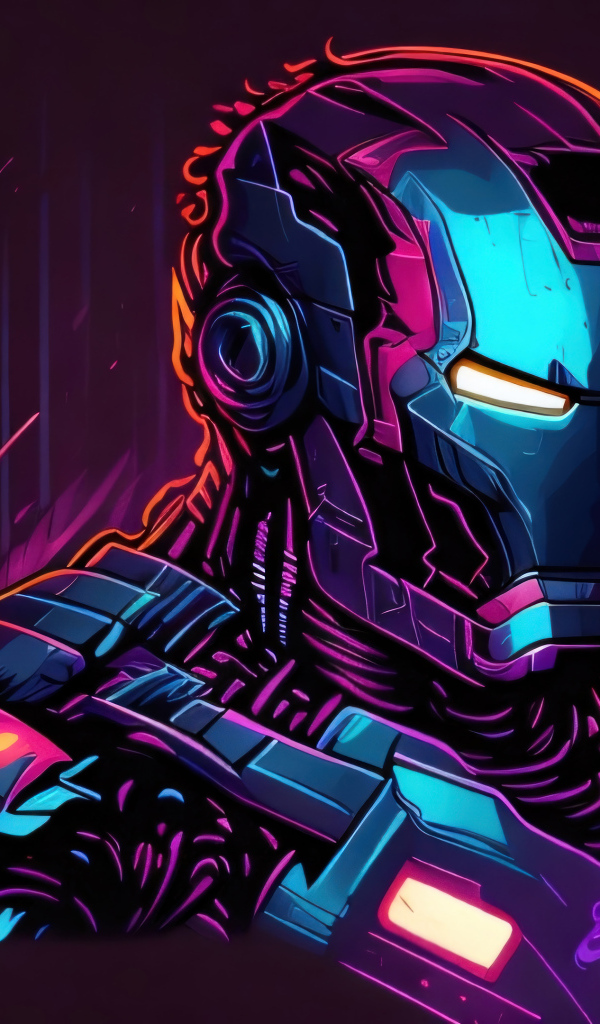 Железный человек на черном фоне