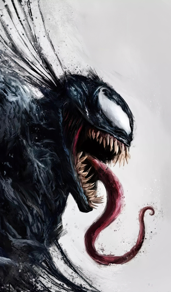 Монстр на сером фоне в фильма Веном: Последний танец, 2024