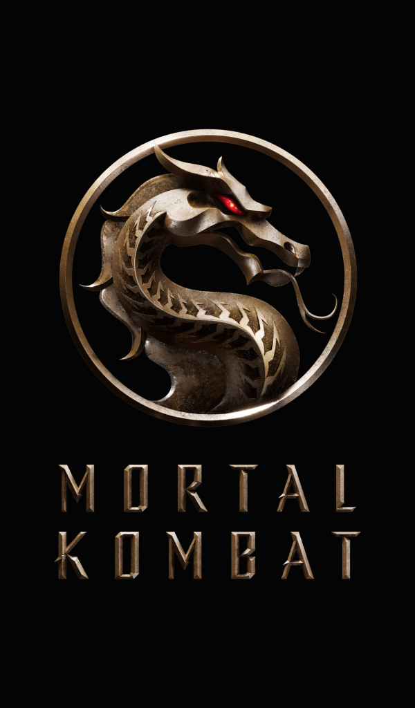 Логотип Мортал Комбат на черном фоне
