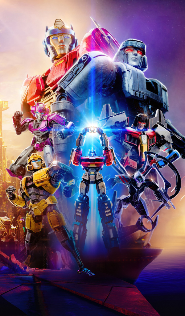 Супергеройский постер нового фильма  Трансформеры: Начало, 2024