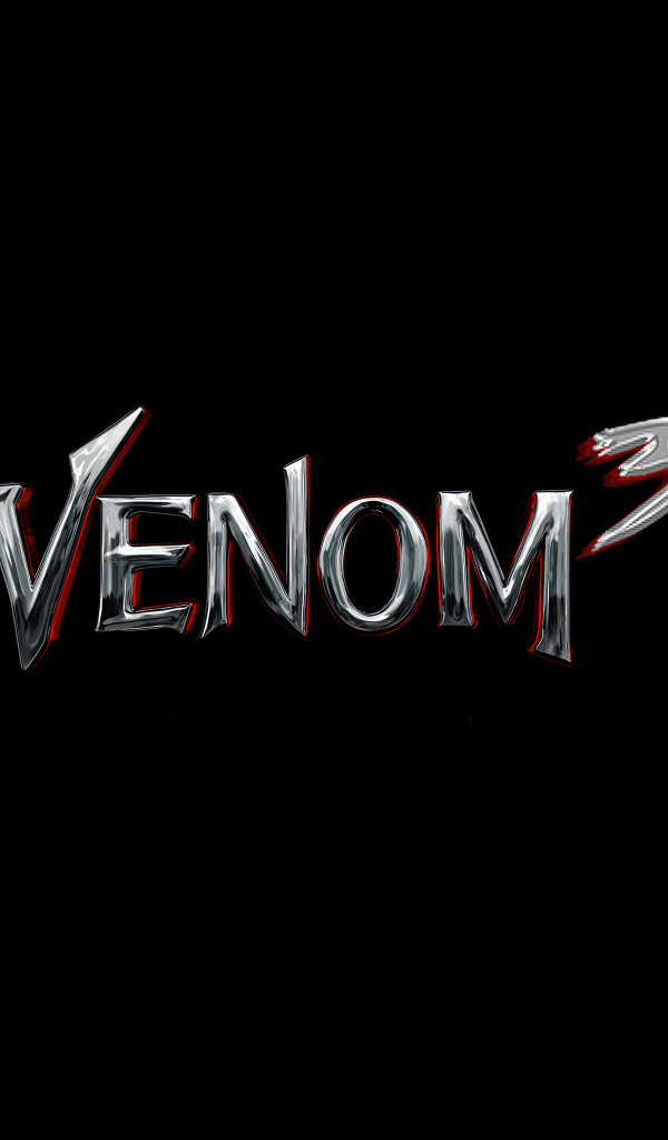 Надписи Веном 3 на черном фоне