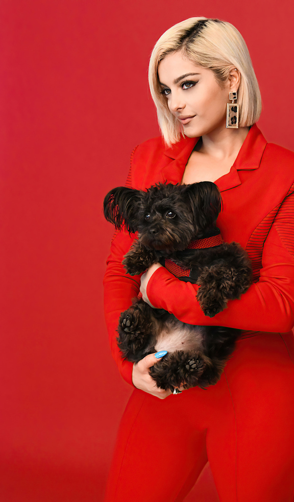 Певица Биби Рекса   с собакой в руках