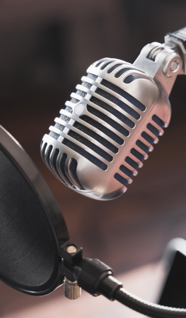 Студийный микрофон с фильтром 