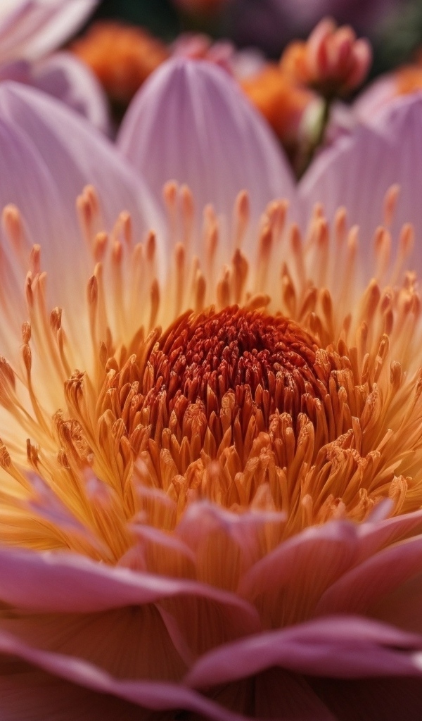 Огромный розовый цветок пиона крупным планом