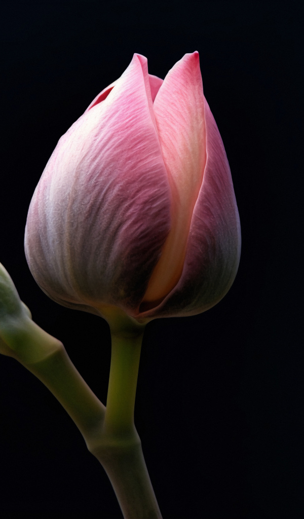 Розовых цветок лотоса на черном фоне