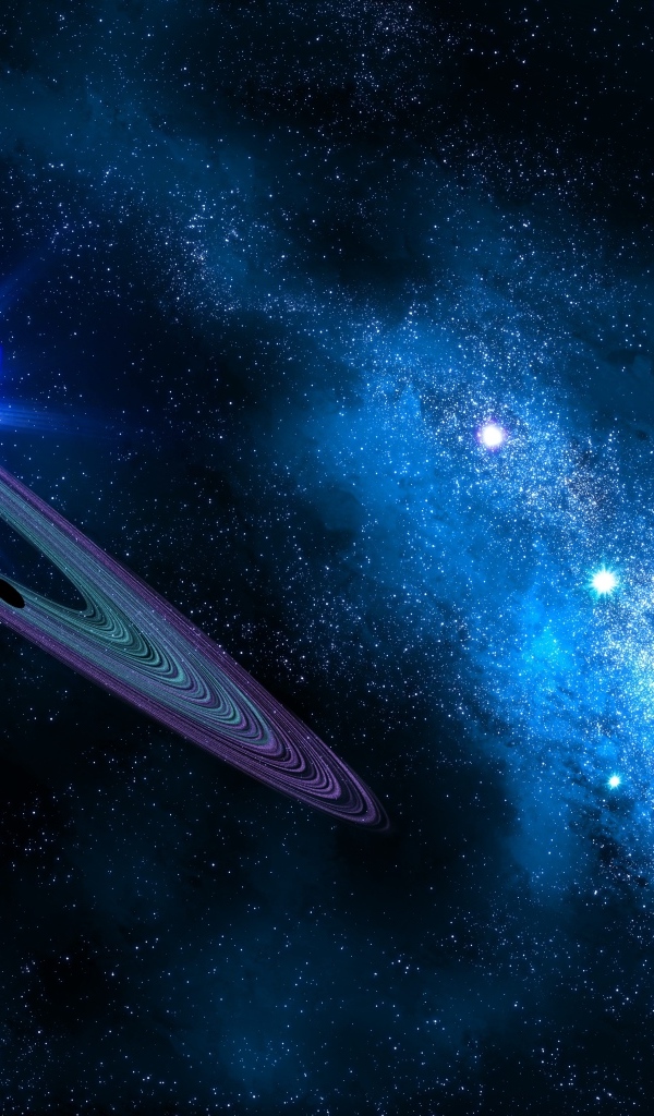 Красивый полет планет в бескрайнем космосе