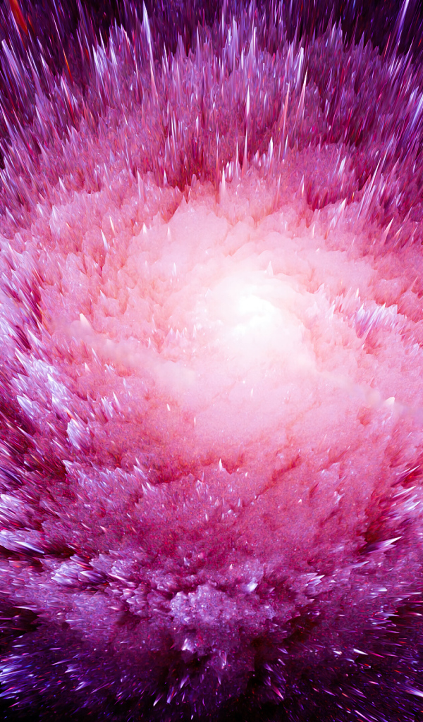 Яркая розовая вспышка в космосе