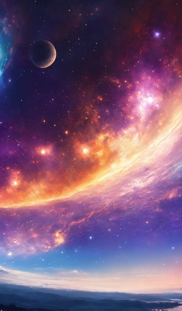 Фантастический космос в небе 