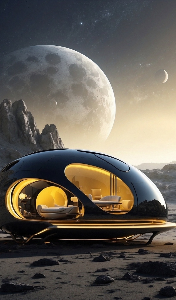 Космический корабль на поверхности планеты