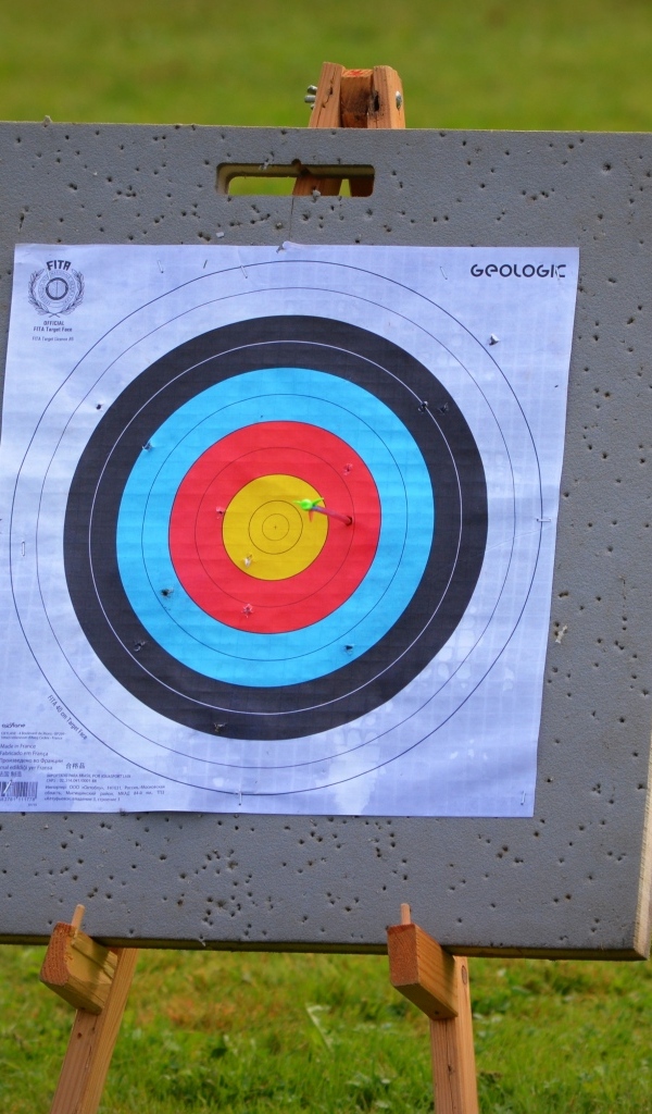 Цель для стрельбы из лука на поле