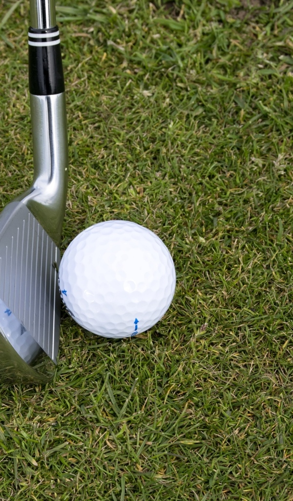 Клюшкой для гольфа бьют по мячу
