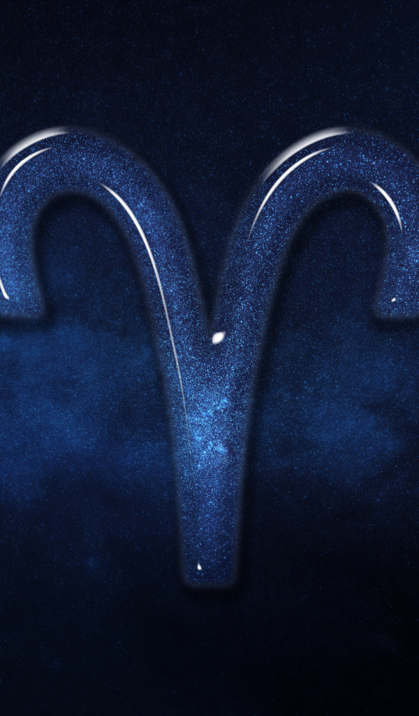 Синий блестящий знак зодиака  Телец