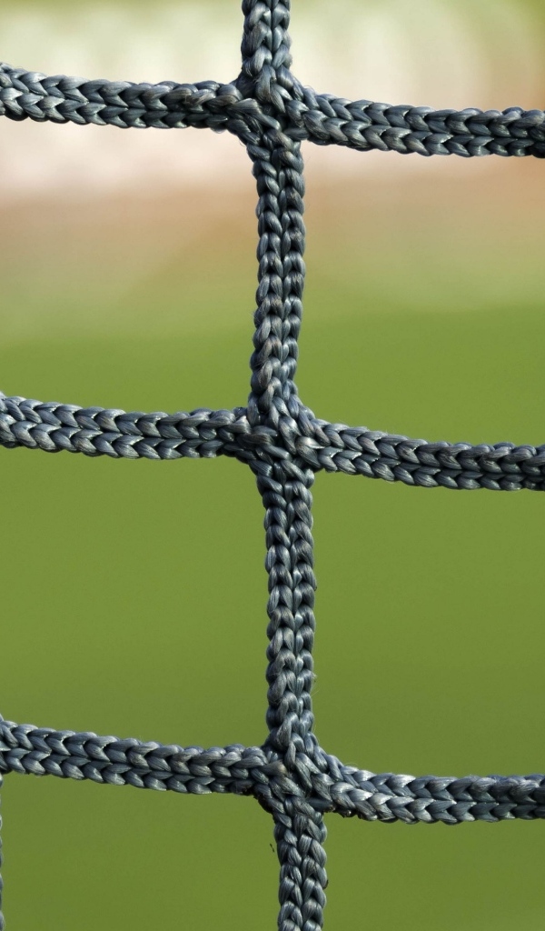 Сетка для игры в футбол крупным планом