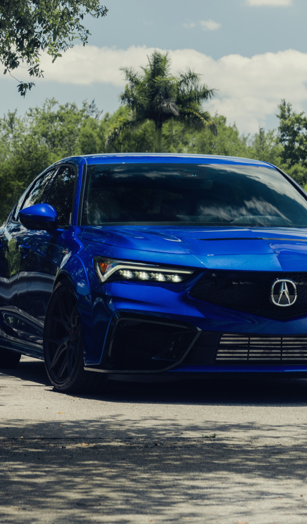Синий автомобиль Acura Integra Type S