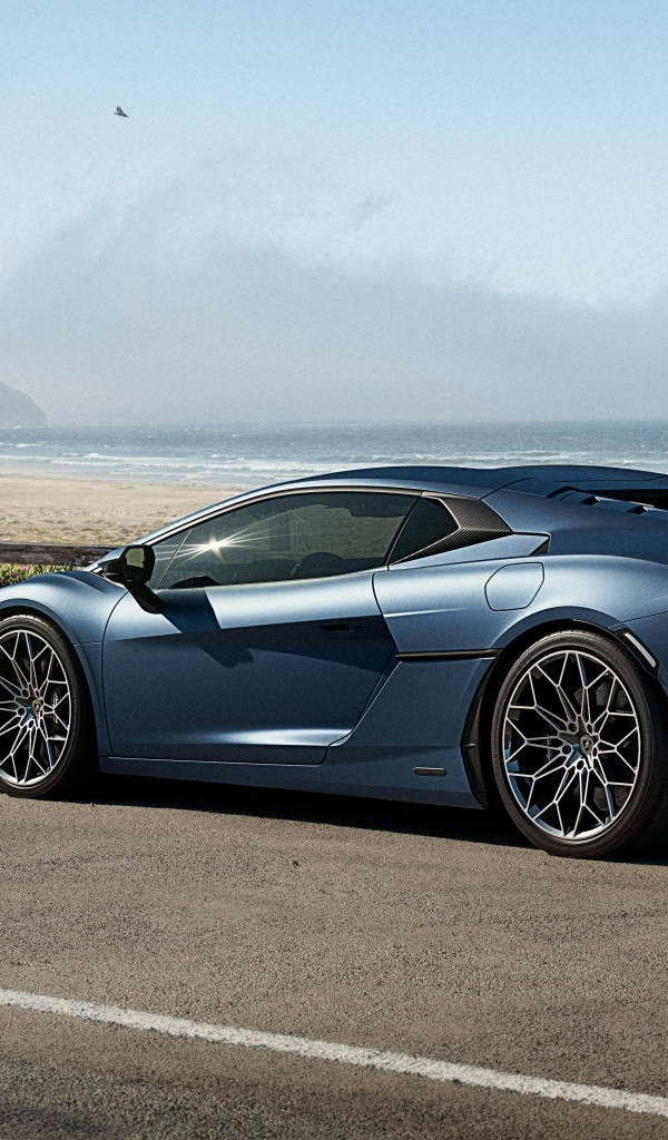 Вид сбоку на спортивный автомобиль Lamborghini Temerario Super