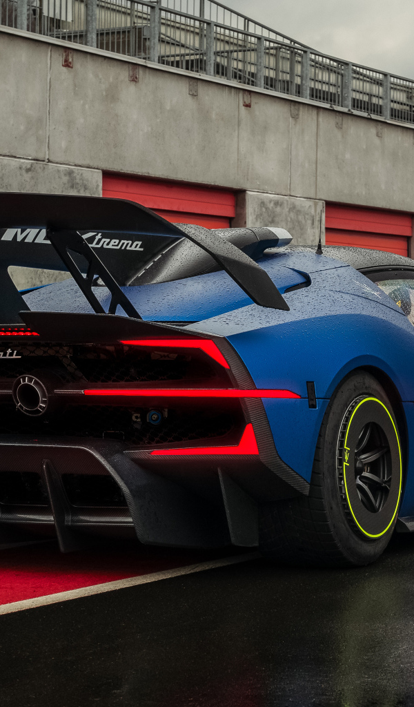 Вид сзади на автомобиль Maserati MCXtrema