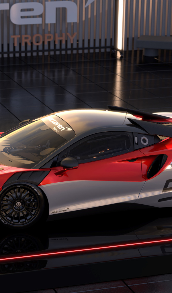 Быстрый гоночный автомобиль McLaren Artura Trophy EVO