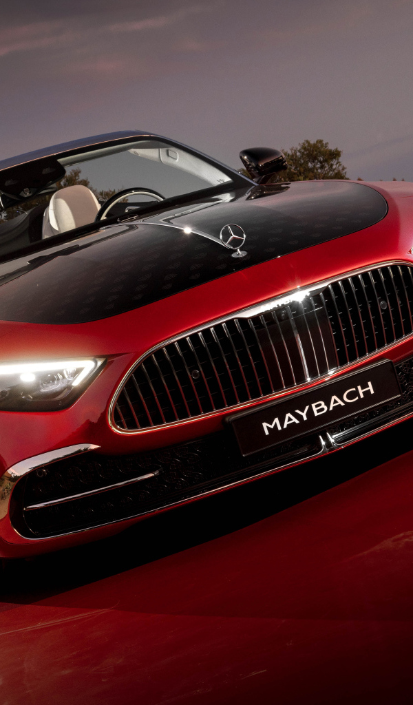 Красный Mercedes-Maybach SL 680 Monogram Series 2024 года