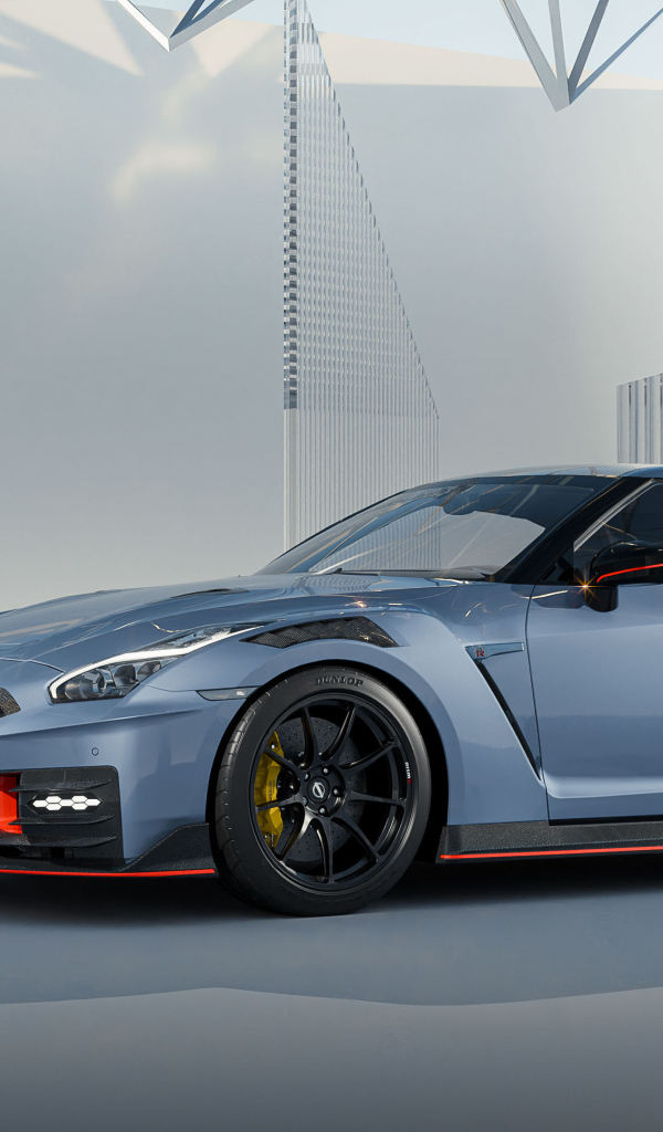 Вид сбоку на автомобиль Nissan GT-R Nismo