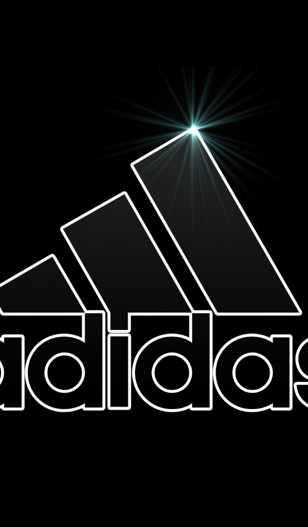 Логотип адидас на черном фоне