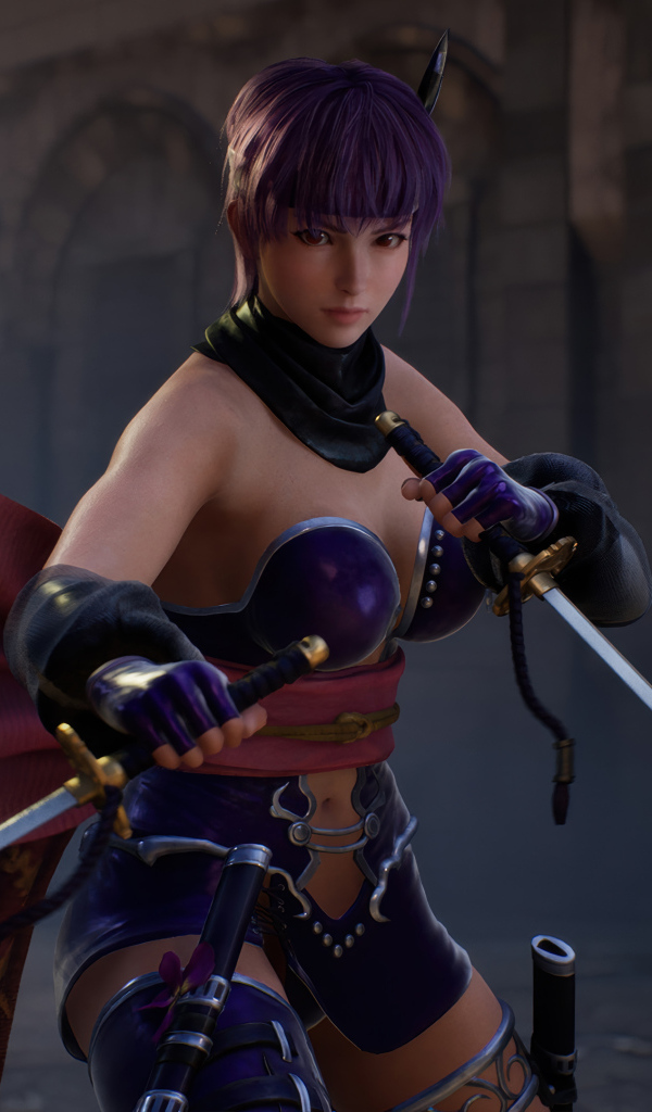 Девушка персонаж компьютерной игры NINJA GAIDEN 2 Black