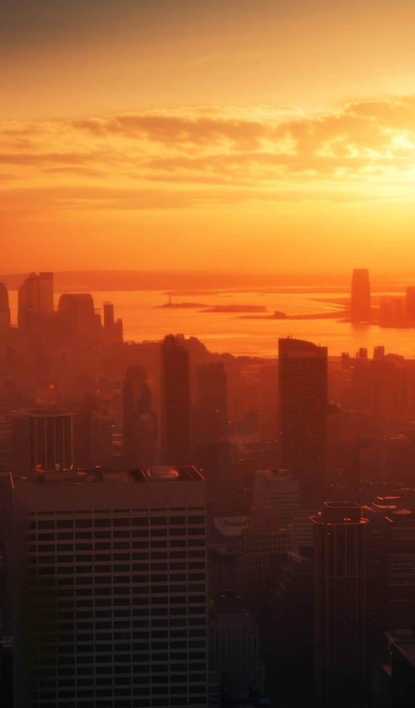 Шар в форме сердца летает над городом