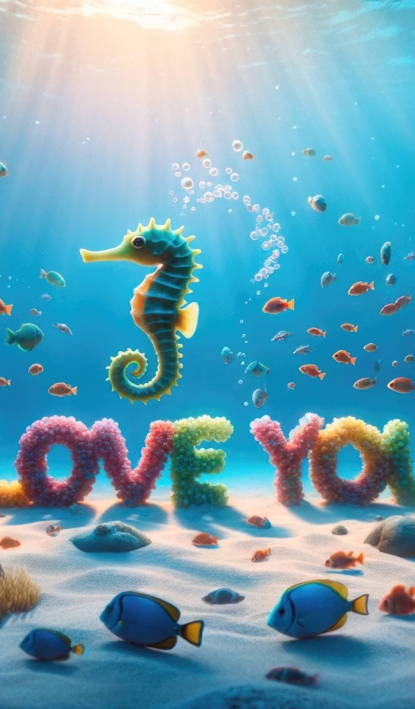 Надпись под водой Я тебя люблю