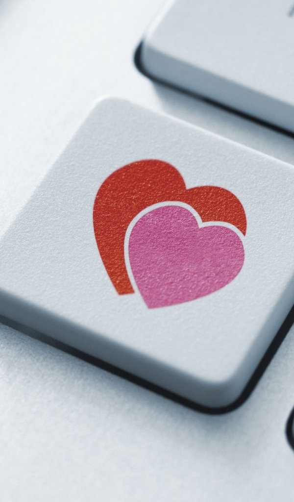 Кнопка клавиатуры с сердечками