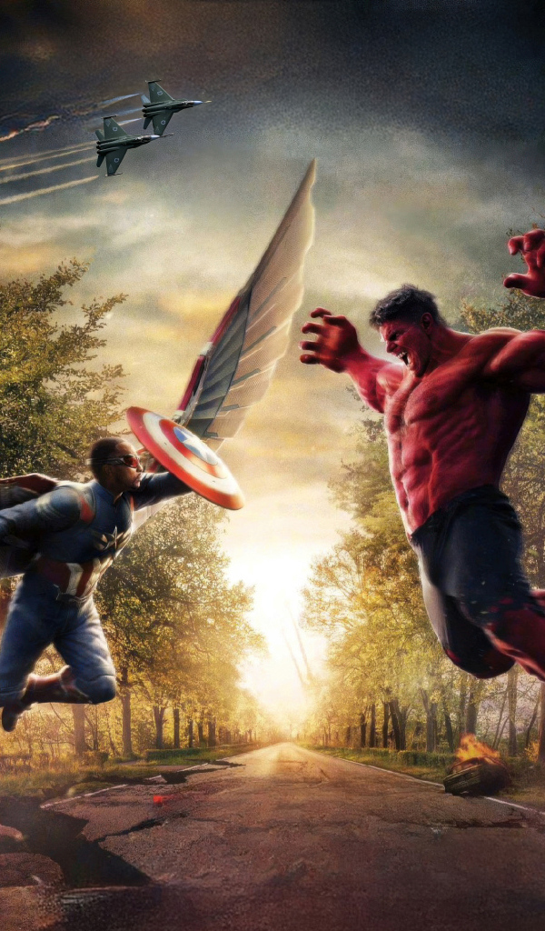 Капитан Америка сражается с Халком